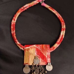 Block Printed Fabric Tribal Necklace