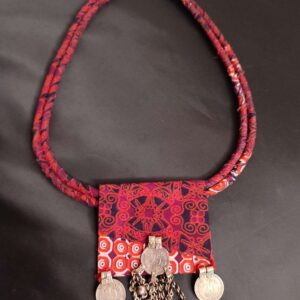 Block Printed Fabric Tribal Necklace