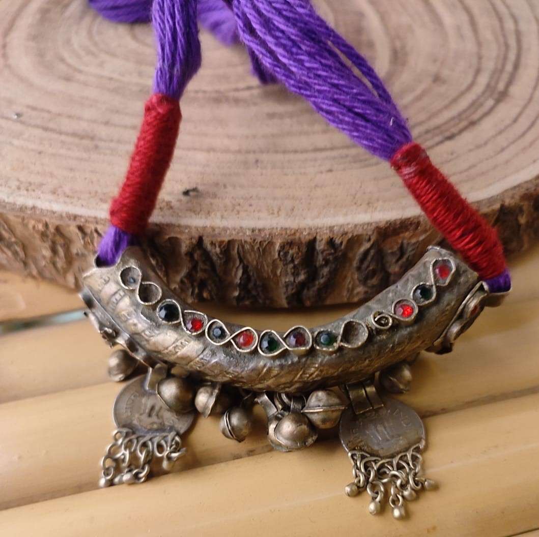 Afghani Kada Pendant with old coins