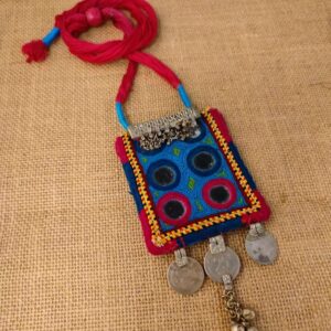 Lambani Rabari Mirror Patch with Old Coins Necklace