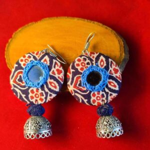 Kutchi Rabari Mirror Work Round Earrings