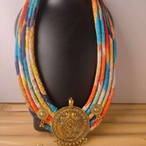 Multi Layered Colorful Twisted Dori Necklace Set