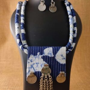 Daabu Block Printed Fabric Necklace Set