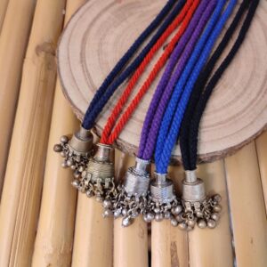 Tribal Topli Necklace in Colorful Threads