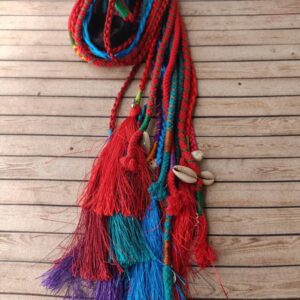 Multi Color Braided Silk Thread Boho Hair Strings