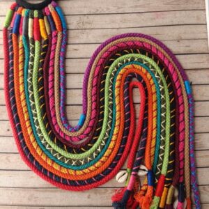 Boho Style Gypsy Hair Accessory Multi Colored Strings