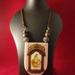 Pure Marble Maharani Theme Pendant Necklace