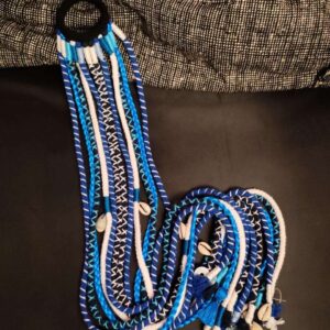 Blue & White Boho Hair Strings 25 Inches