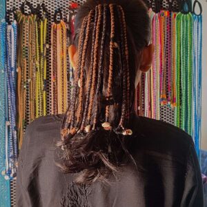 Black & Brown Small Boho Hair Strings 10 Inches