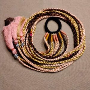 Adorable 10 Braided Silk Threads Boho Hair Strings Set