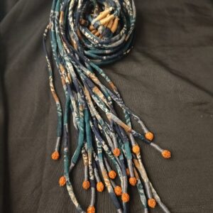 Dark Blue Fabric Hair Strings