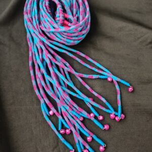 Gamccha Blue & Pink Fabric Hair Strings