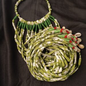 Shaded Green Fabric Hair Strings