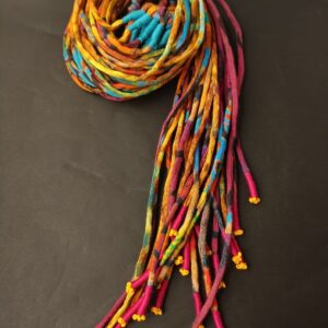 Rainbow Colored Fabric Hair Strings