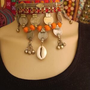 Afghani/Tribal Choker Necklace with Old Coins