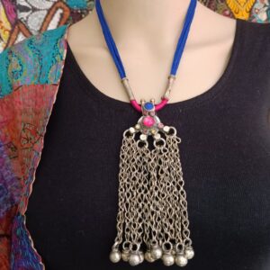 Afghani Red Stone Long Pendant Necklace