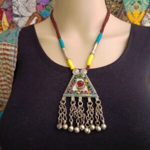 Afghani Small Triangle Pendant Necklace