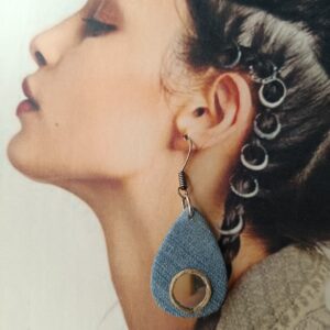 Drop Shape Fabric Earrings