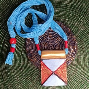 Geometrical Design Terracotta Necklace