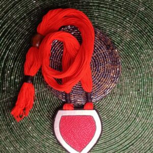 Red Heart Shape Terracotta Necklace