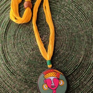 African Lady Painted Necklace