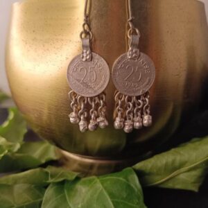 25 Paise Old Coin Earrings