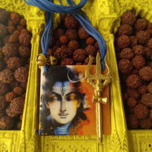 Shankar with Trishul Pure Marble Pendant Necklace