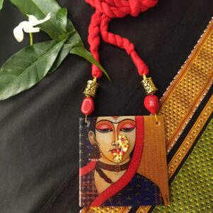 Maharashtrian Lady Pure Marble Pendant Necklace