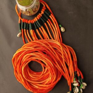 Dark Orange Fabric Hair Strings