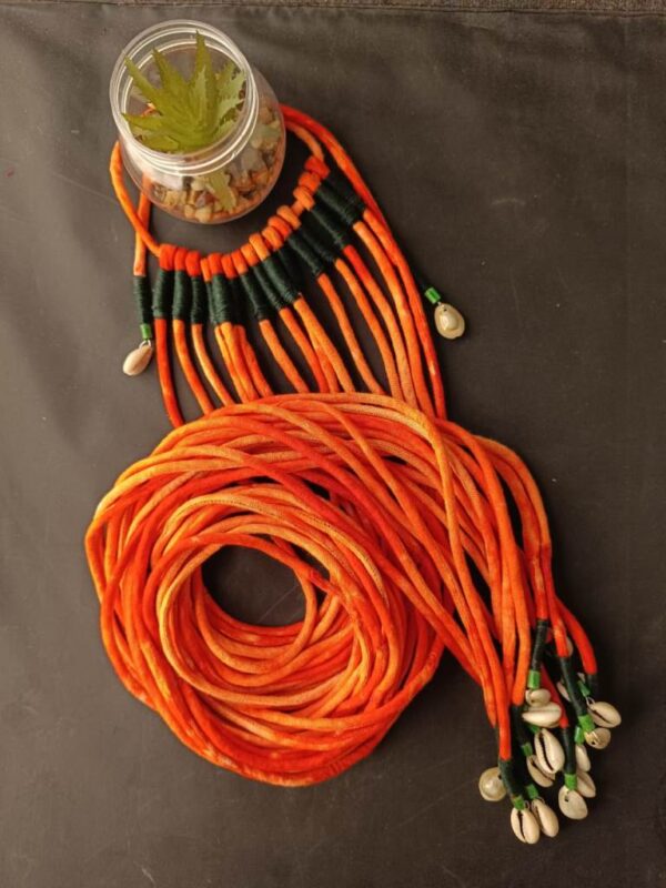 Dark Orange Fabric Hair Strings