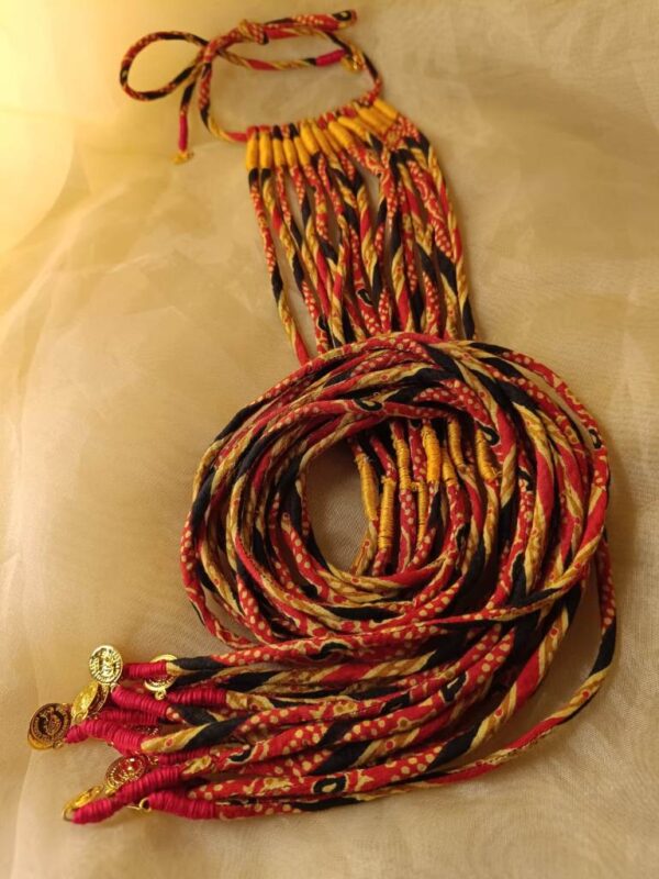 Yellow & Red Fabric Hair Strings