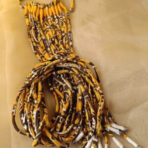 Yellow & Brown Fabric Hair Strings