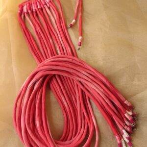 Shaded Pink Fabric Hair Strings