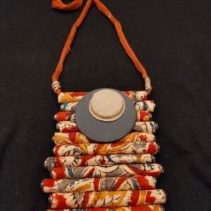 Multi Layer Kalamkari Pipe Necklace