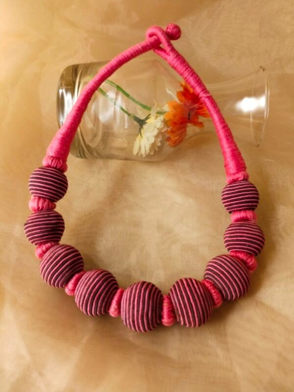 Fabric Balls Choker Necklace