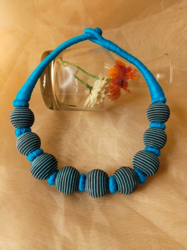 Fabric Balls Choker Necklace - Image 2