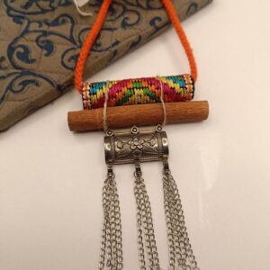 Fabric Roll with Cinnamon Stick Necklace