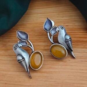 Parrot with Stone Earrings