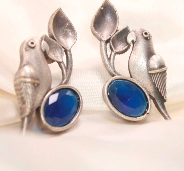 Parrot with Stone Earrings
