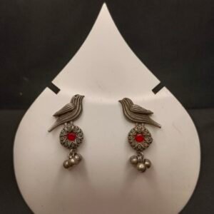 Bird with Stone Earrings