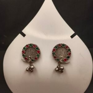 Round Multi Color Stone Earrings