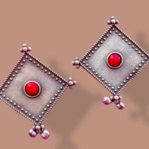 Afghani Style Square Earrings
