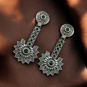 Sitar Style Earrings with Stones