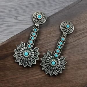 Sitar Style Earrings with Stones