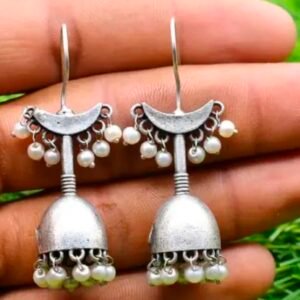 Wine Glass Shape Earrings with Pearls