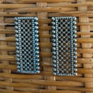 Rectangle Shape Jaali Earrings