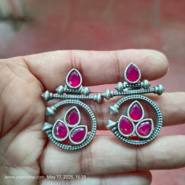 Bali Style Tribal Earrings with Stones