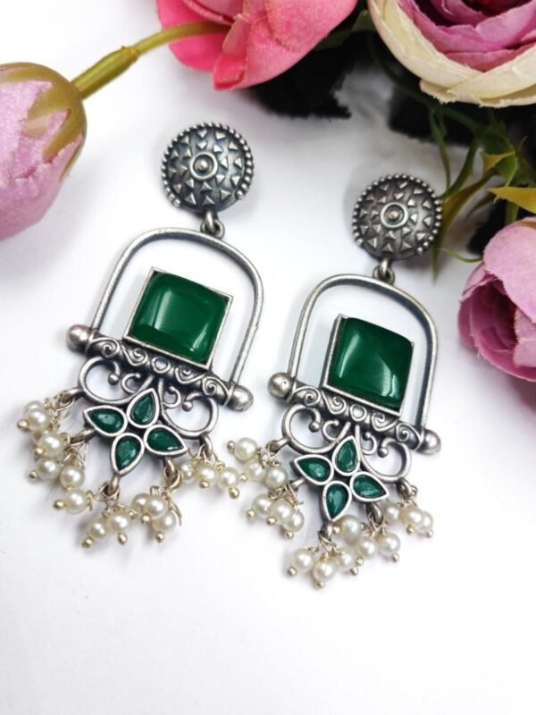 Long Stone Earrings - Image 3