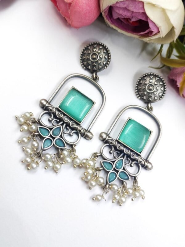 Long Stone Earrings - Image 4