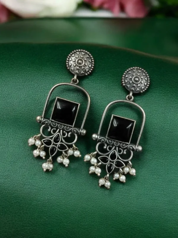 Long Stone Earrings - Image 5
